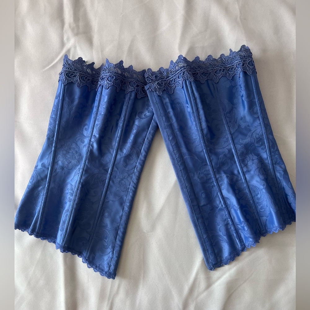 Fredericks of Hollywood powder blue corset
